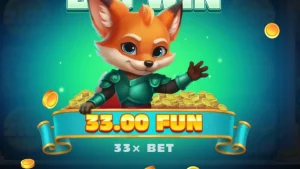 Karakter rubah ksatria dalam slot Wild Fox dengan latar belakang kastil abad pertengahan