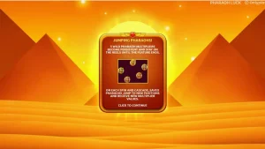 Tampilan visual slot Pharaoh Luck dengan latar belakang piramida dan simbol artefak Mesir